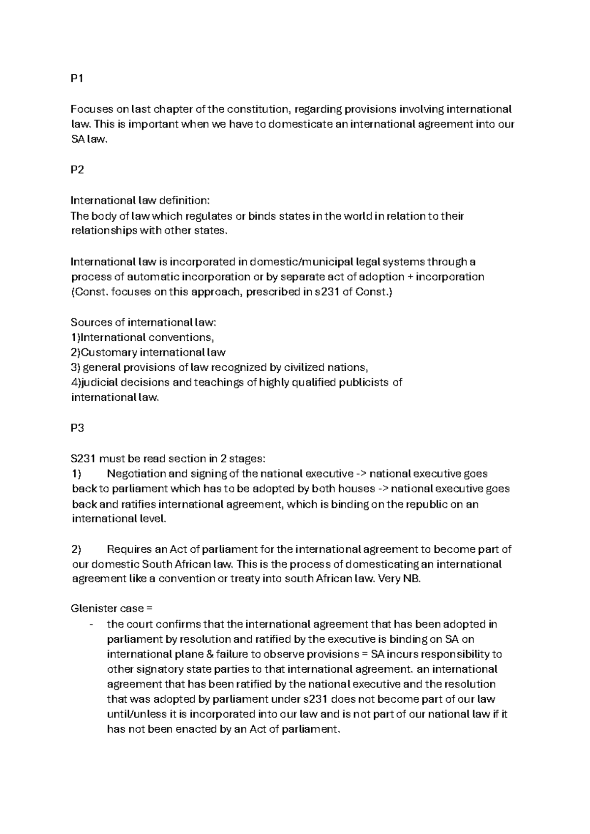 PBL 210 Theme 14 Notes - P Focuses on last chapter of the constitution ...