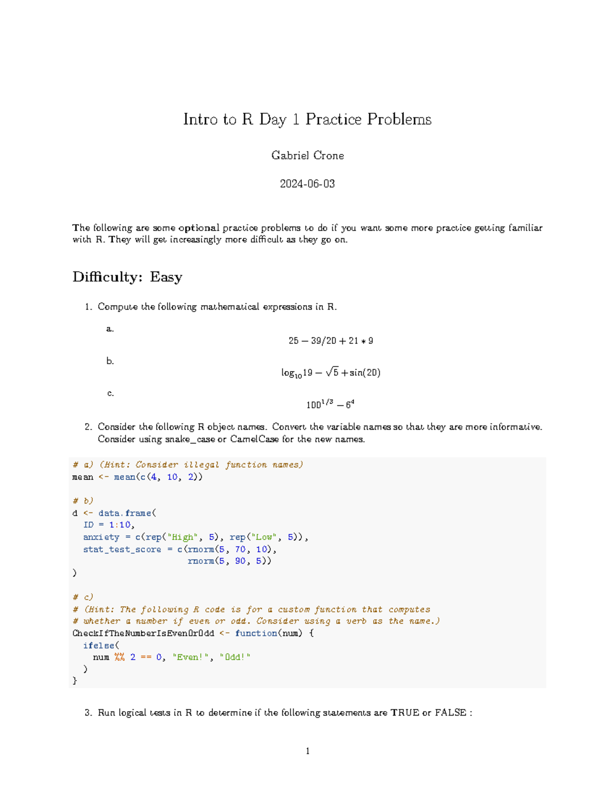 Practice-Questions - practice test - Intro to R Day 1 Practice Problems ...