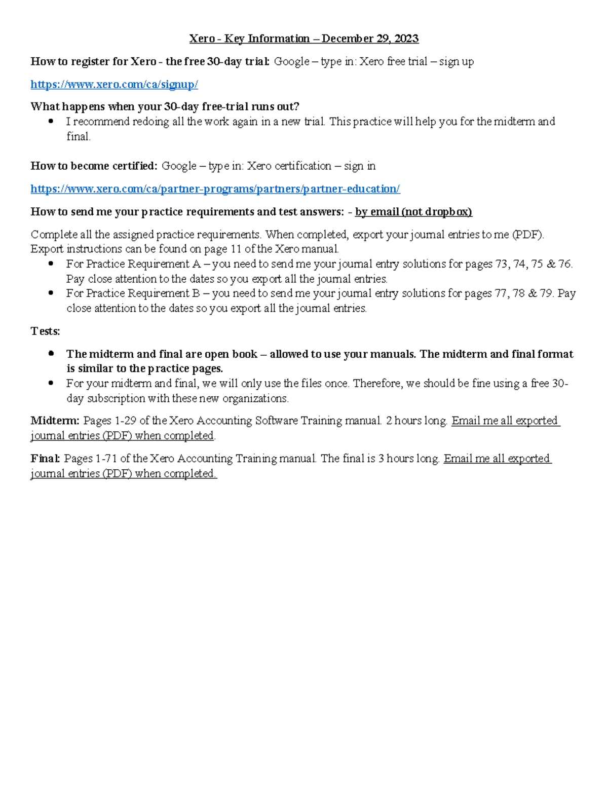 Xero Key Information Jan 2024CAS - Xero - Key Information – December 29 ...