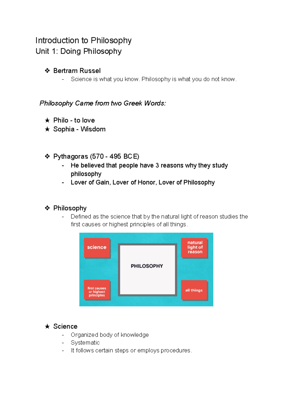 Introduction to Philosophy - Philosophy is what you do not know ...