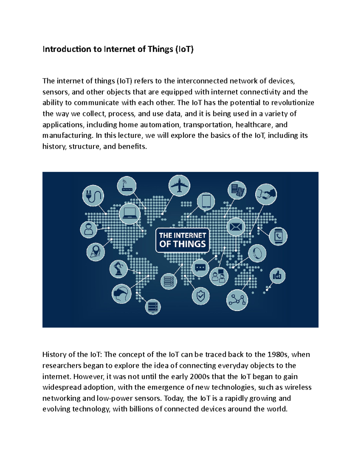 internet of things essay