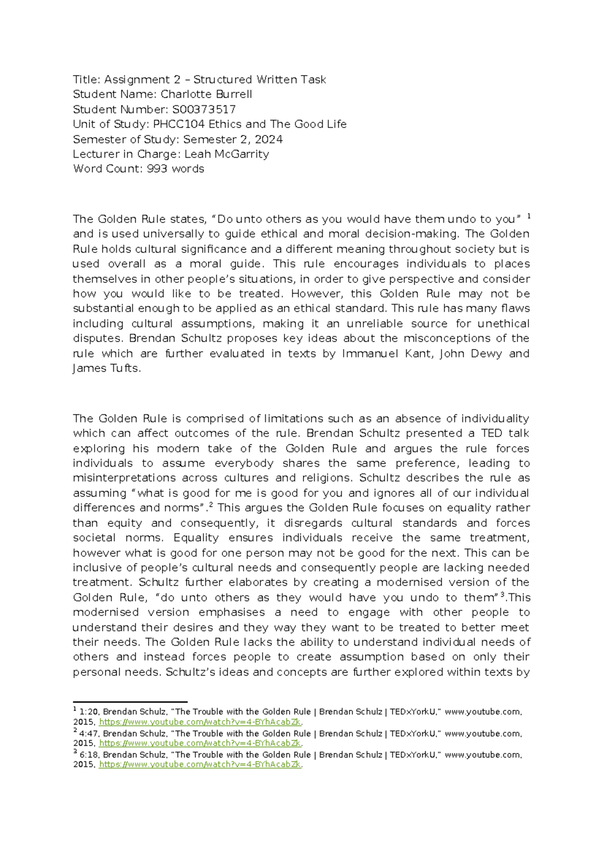 PHCC 104 A2 - PHCC 104 A2 Essay - Title: Assignment 2 – Structured ...