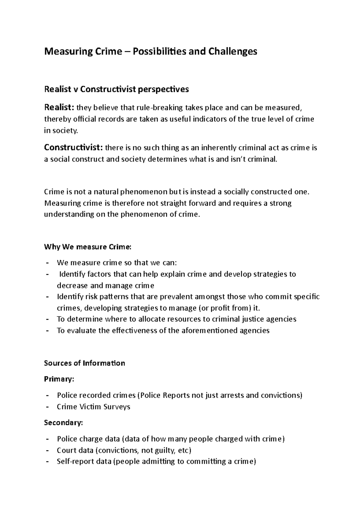 W2-Measuring Crime - Possibilites and Challenges (Week 2 Notes ...