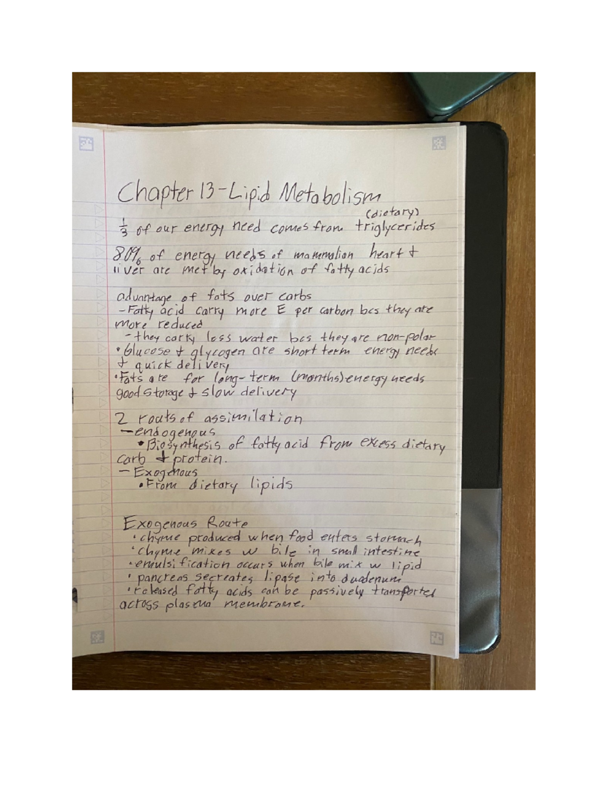 Chapter 13 notes - CHE 520 - USM - Studocu