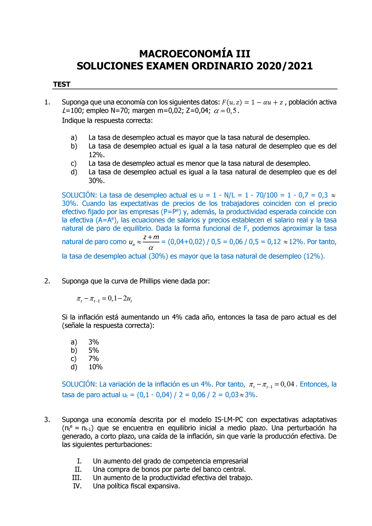 Exmaciii JUN 2021 (CON Solución) - MACROECONOMÍA III SOLUCIONES EXAMEN ...