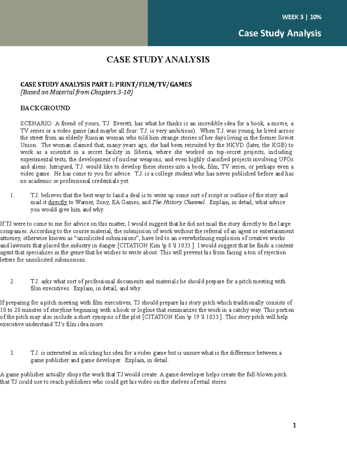 case study analysis questions