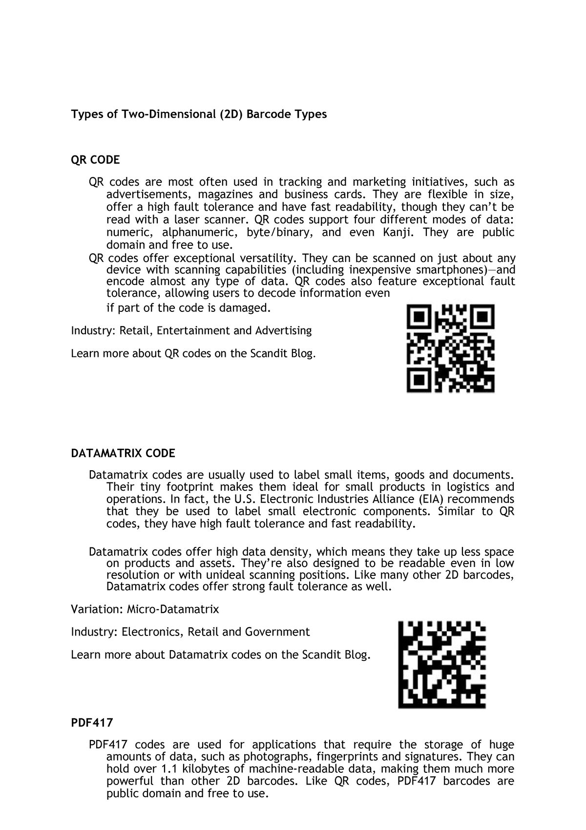 Module 2 Lesson 2 Types Of Two Dimensional 2d Barcode Types Types Of Two Dimensional 2d 3578