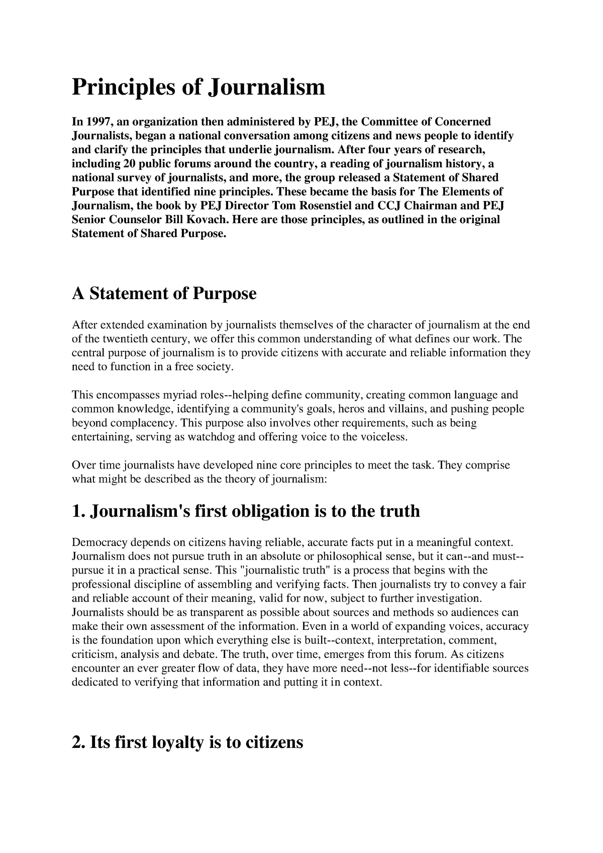 introduction about journalism essay