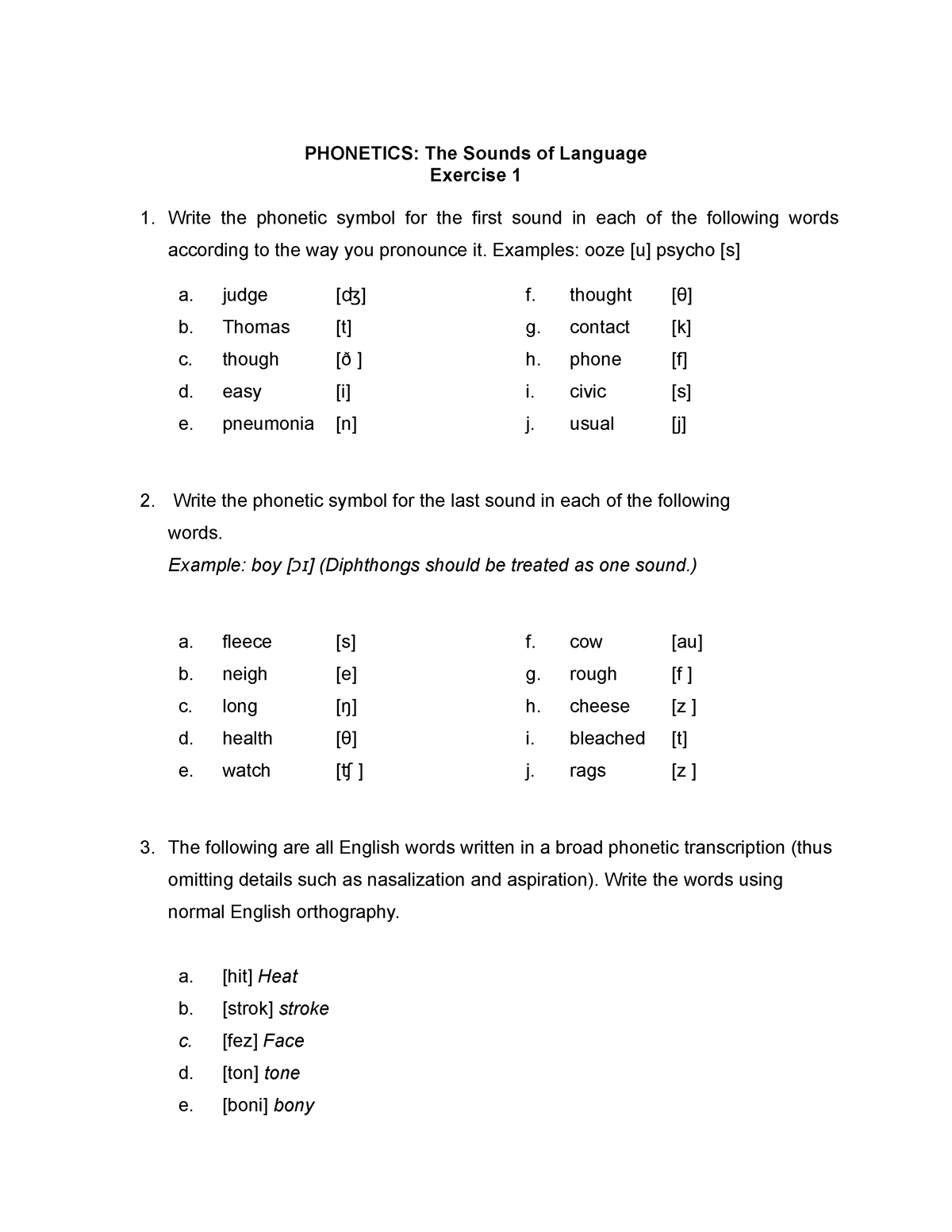 essay questions on phonetics