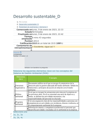 Desarrollo Sustentable Y ética Ambiental Examen Semana 3 - Desarrollo ...