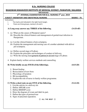 Mental Health Nursing 2nd Third YEAR BSC Nursing - B. NURSING COLLEGE ...