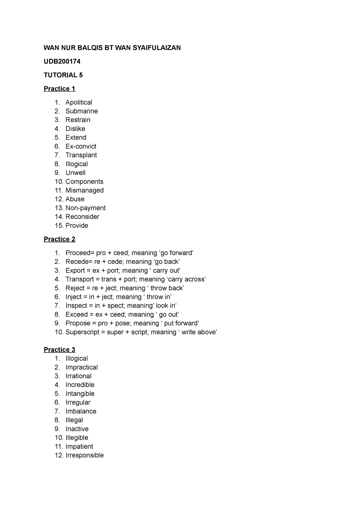 Elp Tutorial 5 Submitted English Language Proficiency Studocu