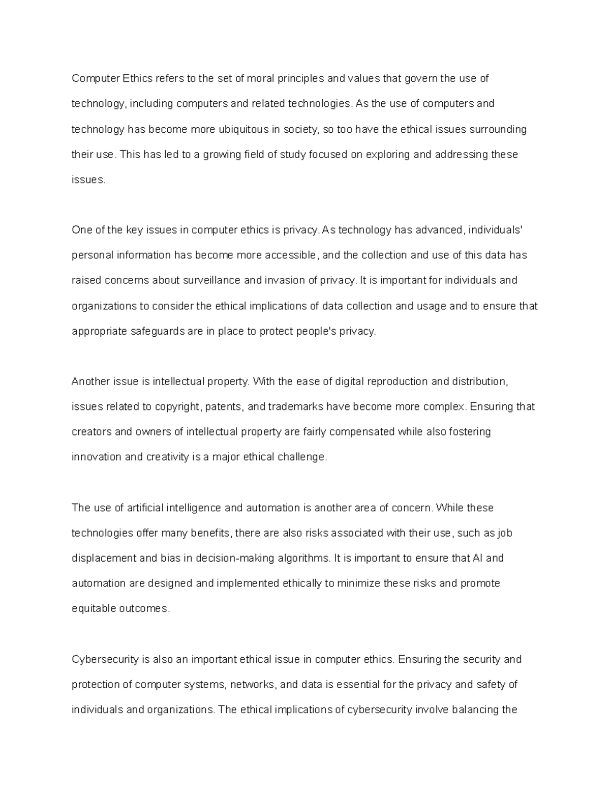 Computer Ethics Issues and Debates Computer Ethics refers to the set of moral principles and