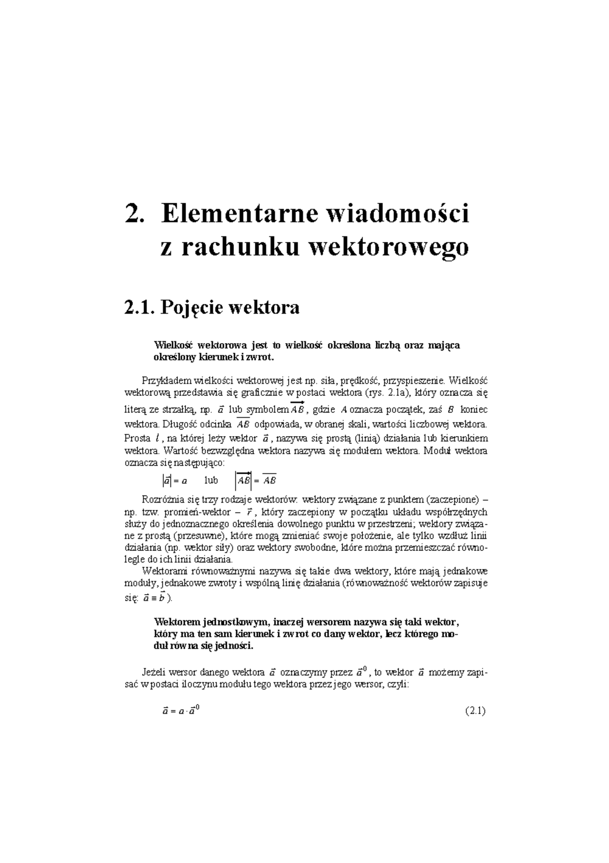 Ć Wiczenia 1 - 2. Elementarne Wiadomości Z Rachunku Wektorowego 2 ...