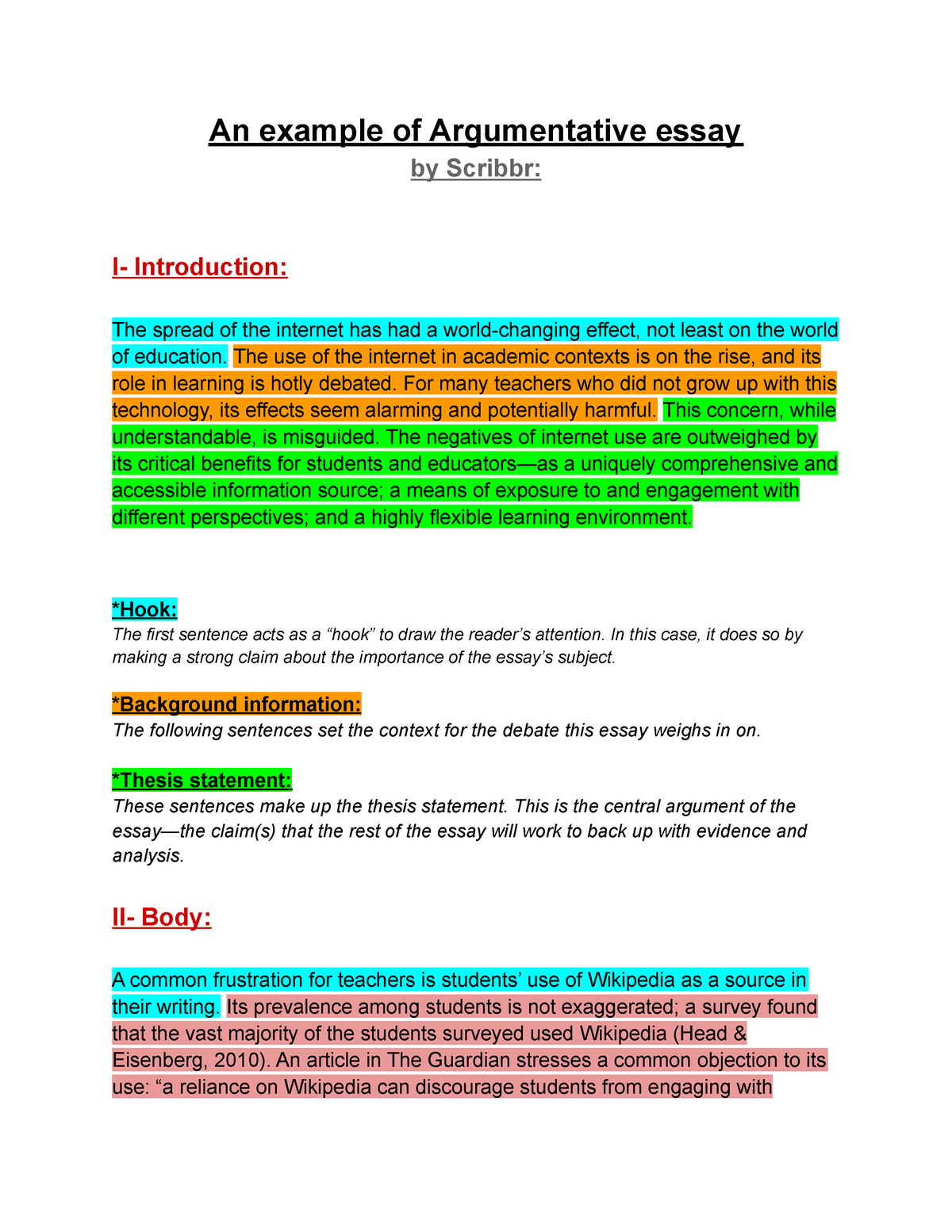 argumentative essay about internet connection