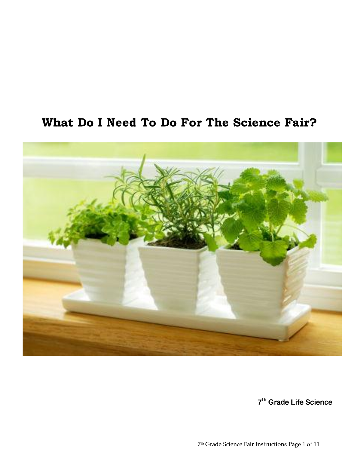 sample science fair research paper 7th grade