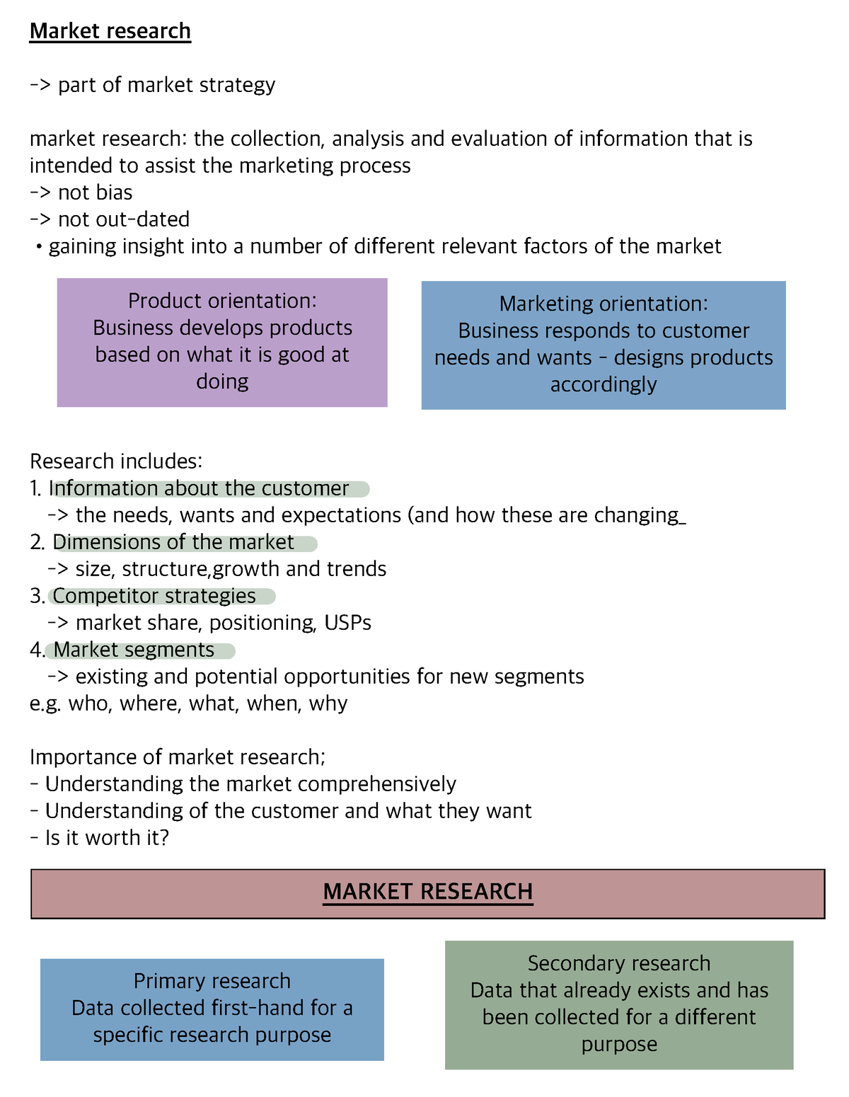 research market segments