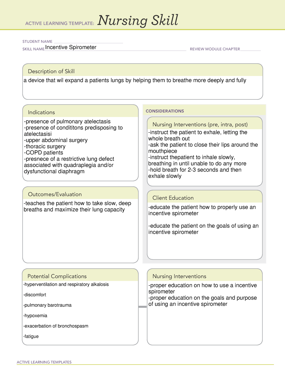 Incentive Spirometer Med Surg 3 - NUR2230 - ACTIVE LEARNING TEMPLATES ...