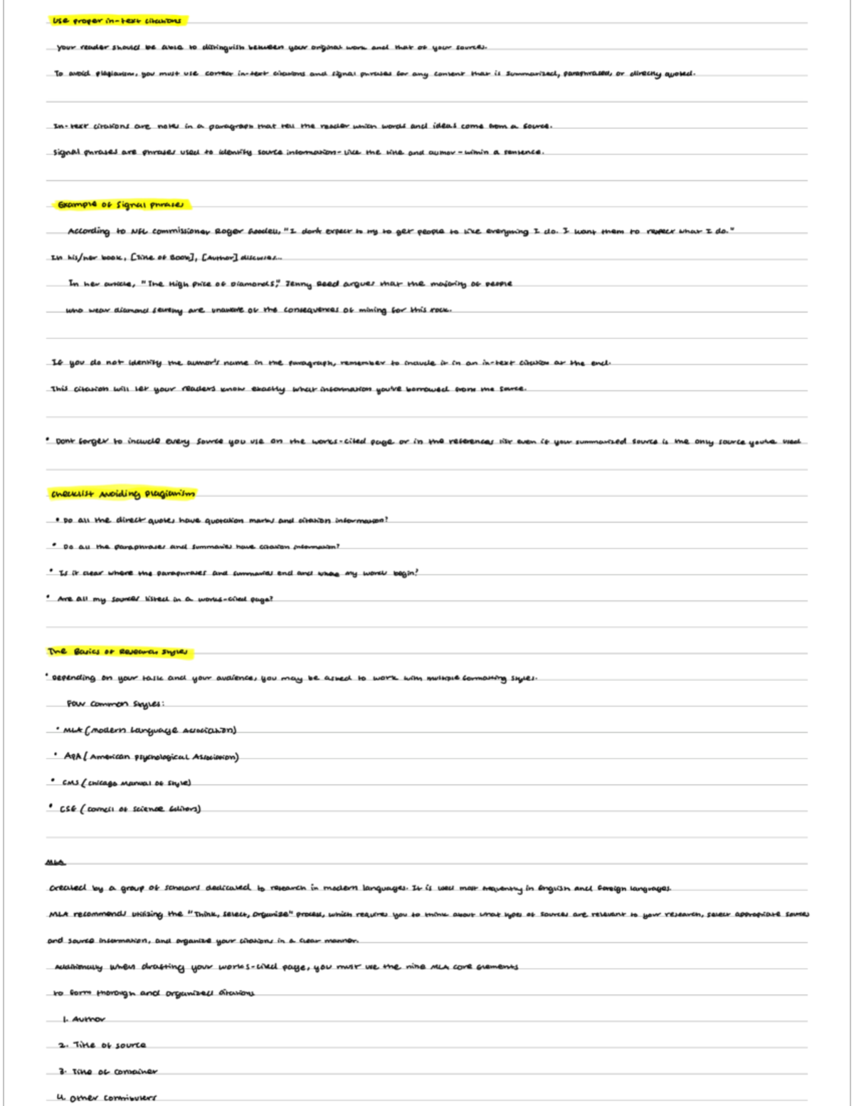 Page 3 - use proper in-text citations, checklist avoiding plagiarism ...