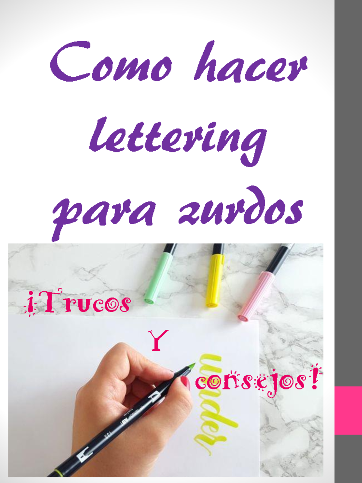 COMO Hacer Lettering PARA Zurdos - Como hacer lettering para zurdos ...