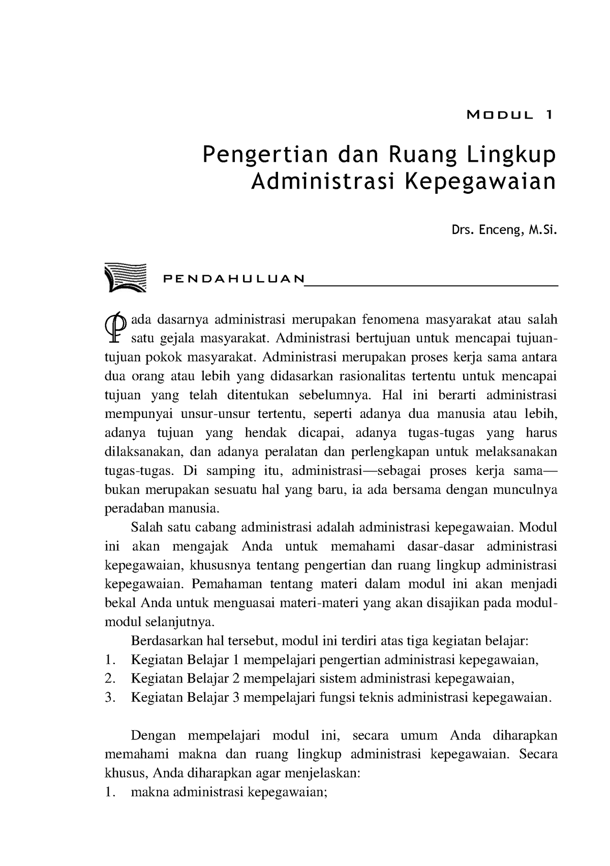 Kepegawaian Negara - Gghfhgbjkjvhgh - Modul 1 Pengertian Dan Ruang ...