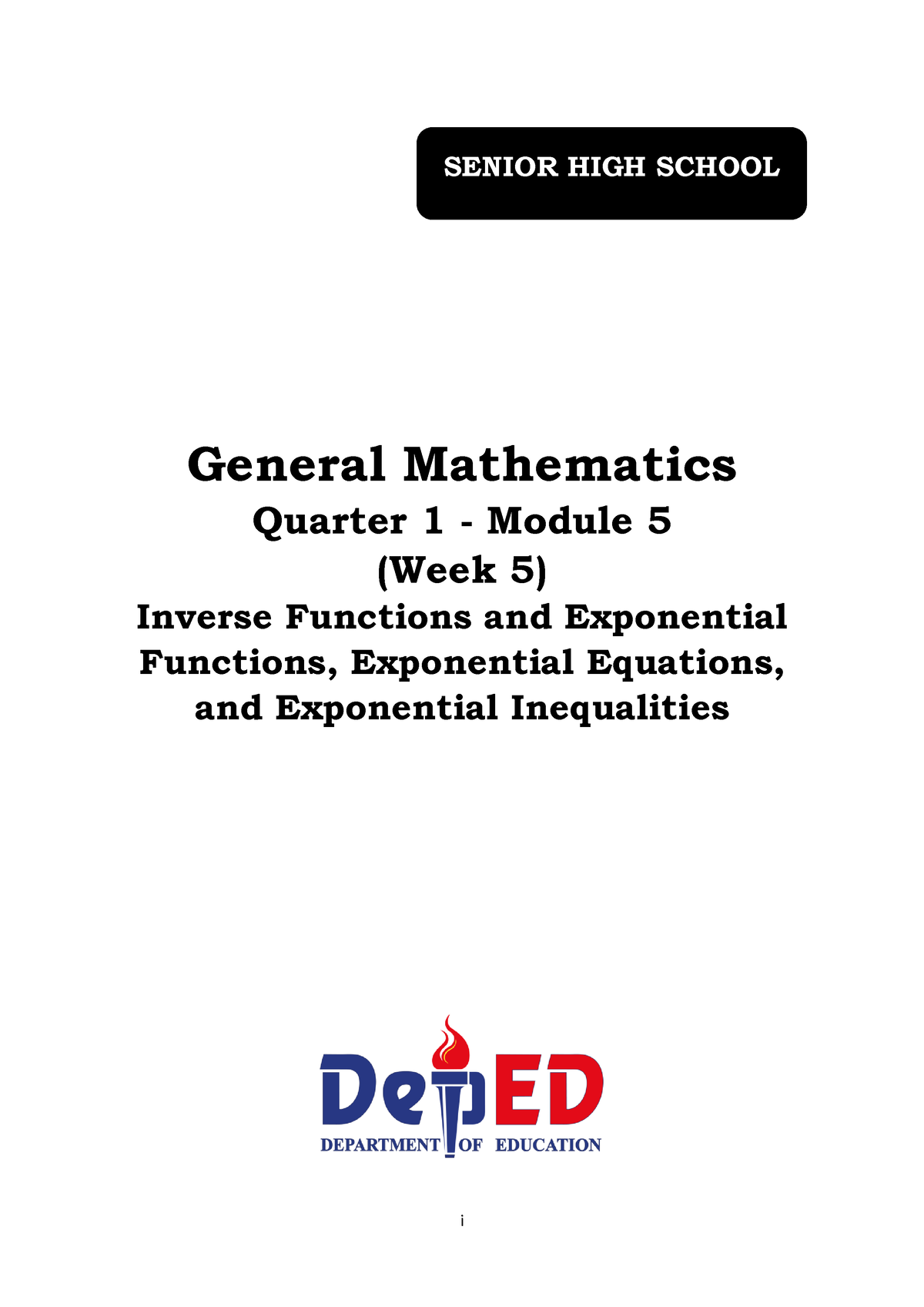 5 Q1 General Mathematics - I General Mathematics Quarter 1 - Module 5 ...