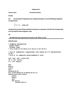 Exam 2017, questions - Assignment 6 Course name: Numerical Analysis ...