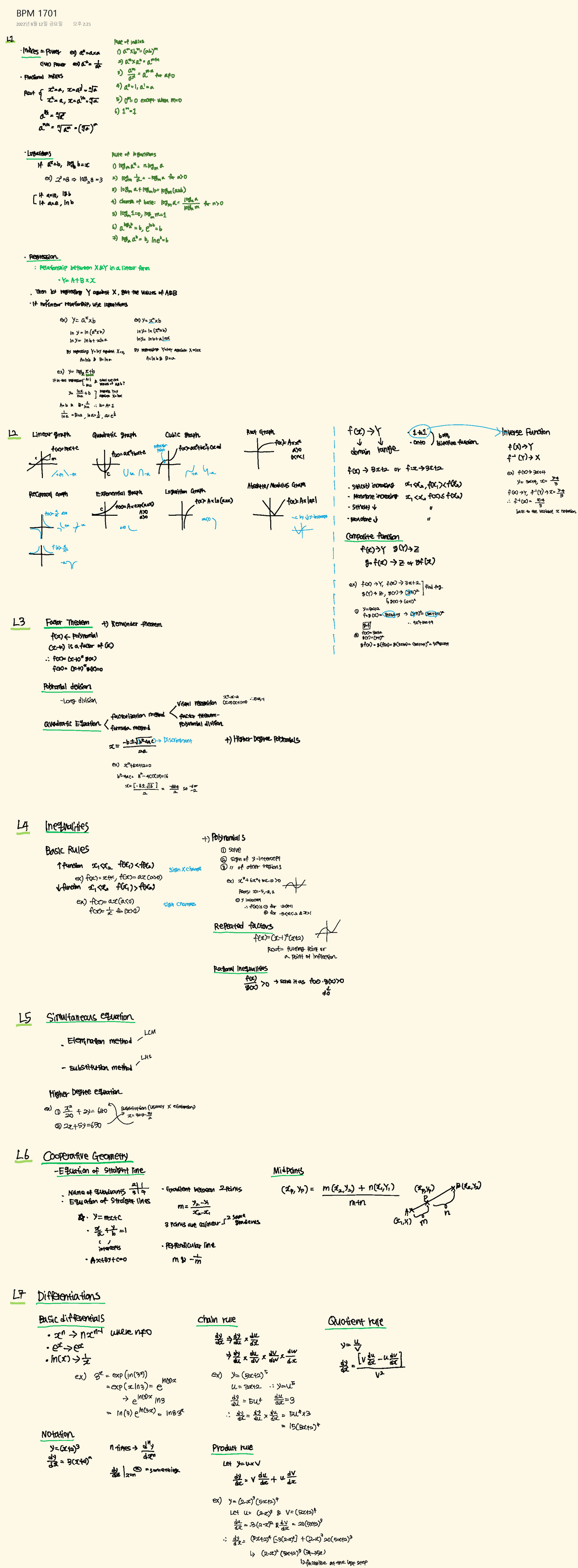 BPM 1701 - Lecture summary note for exam - BPM1701 - BPM 2022 년 8 월 12 ...