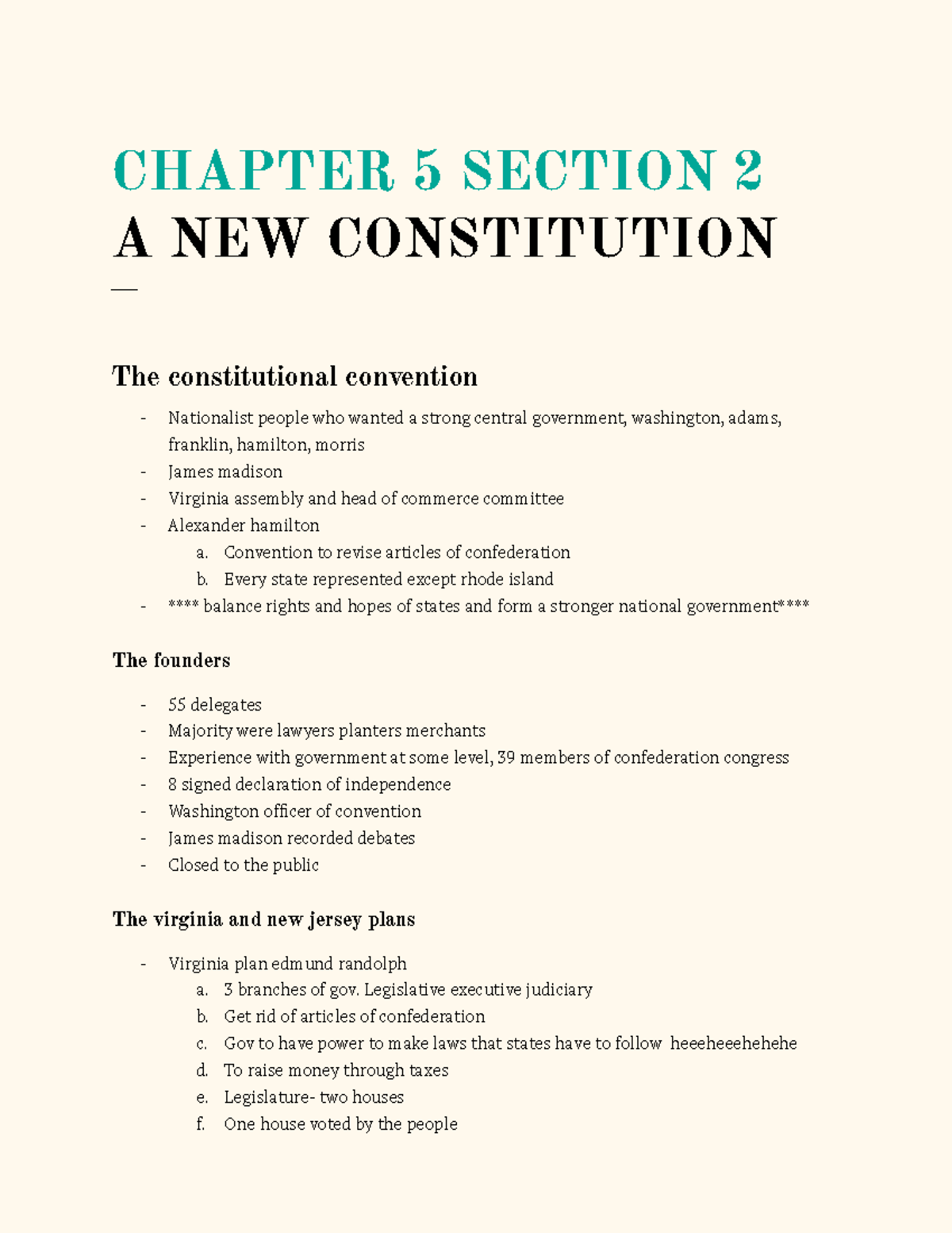 constitutional convention essay questions