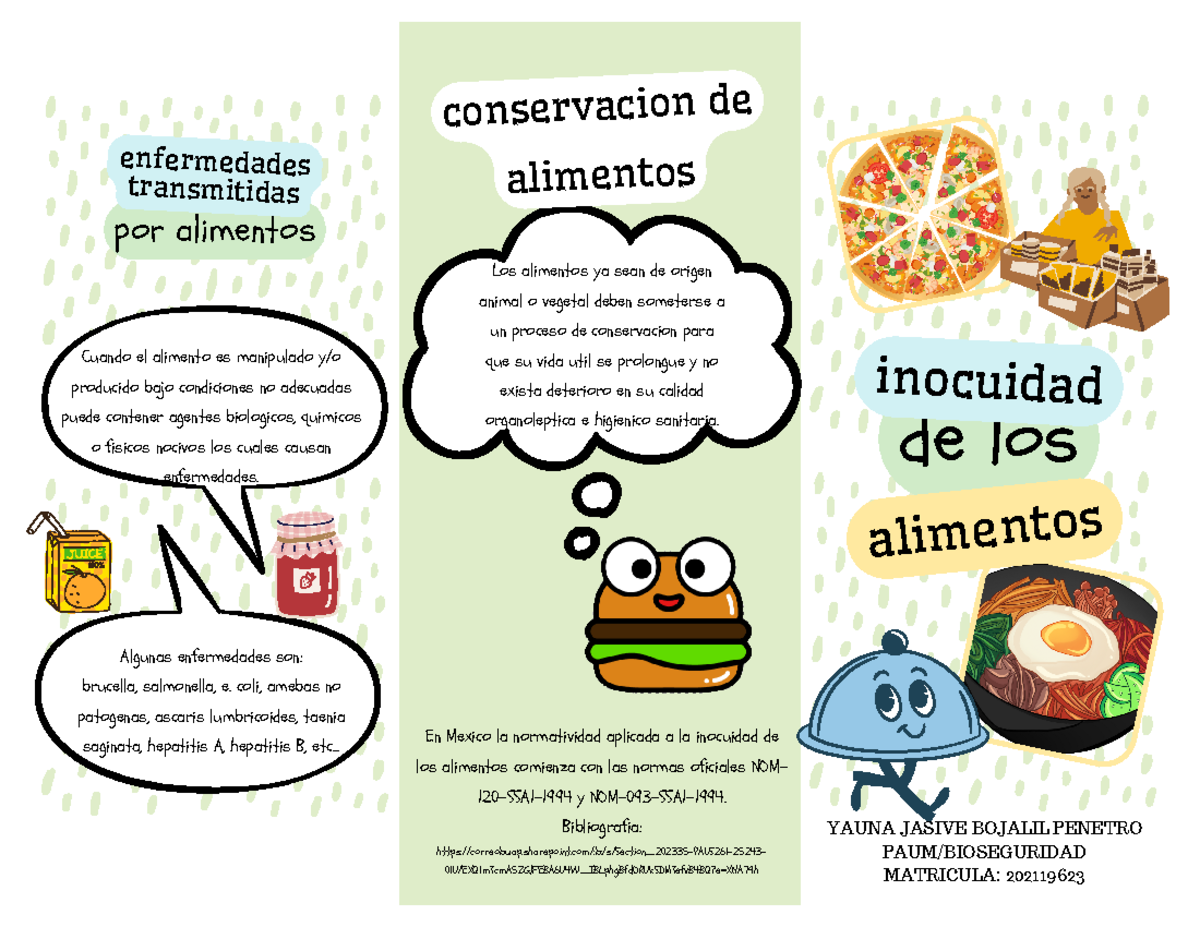 Inocuidad Alimento 1S - De Los Por Alimentos Conservacion De Alimentos ...