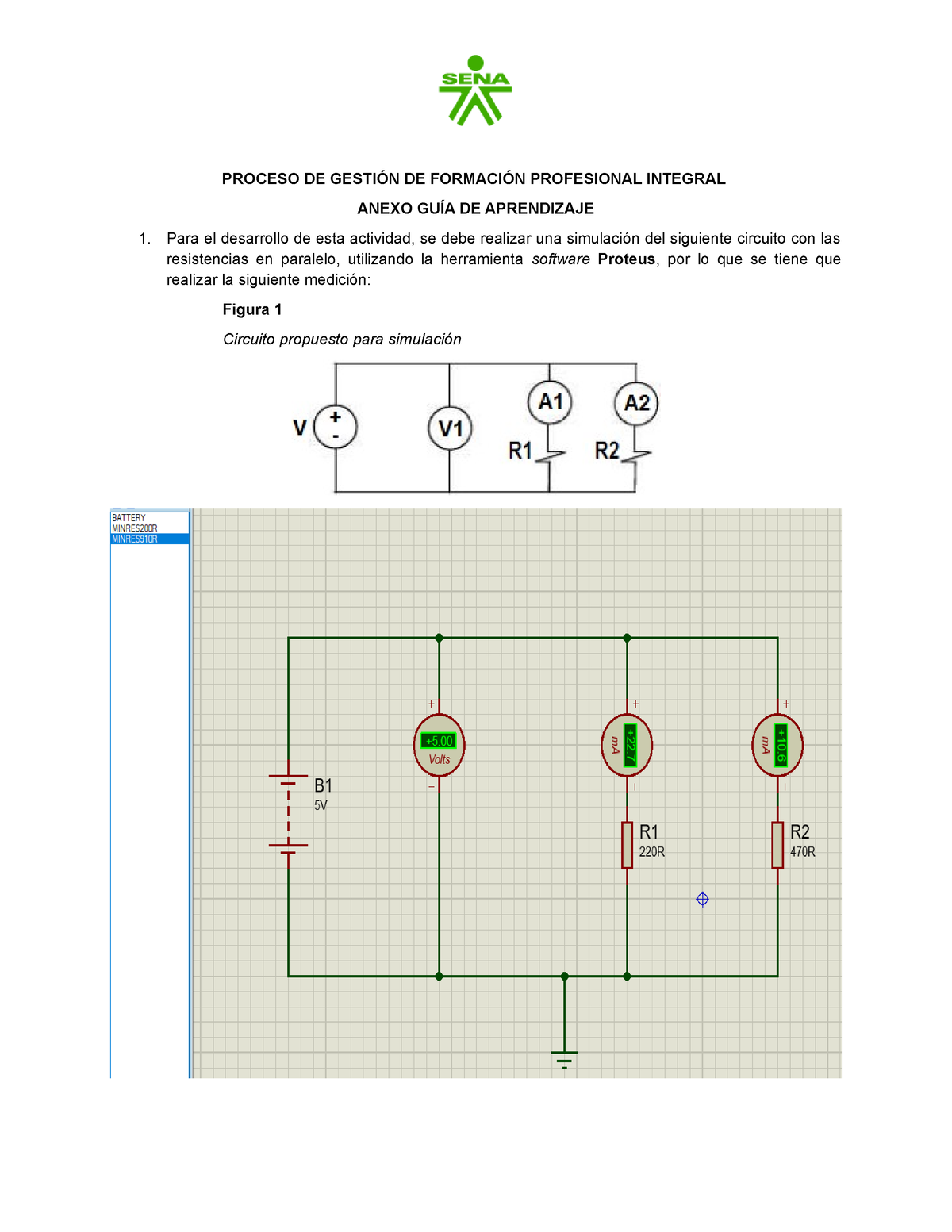 Anexo Guia De Simulacion Circuitos Resistivos En Paralelo Con Proteus ...