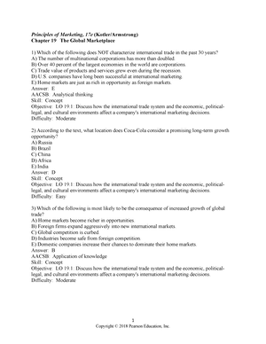 Chapter 7 marketings test bank - Principles of Marketing, 17e (Kotler ...