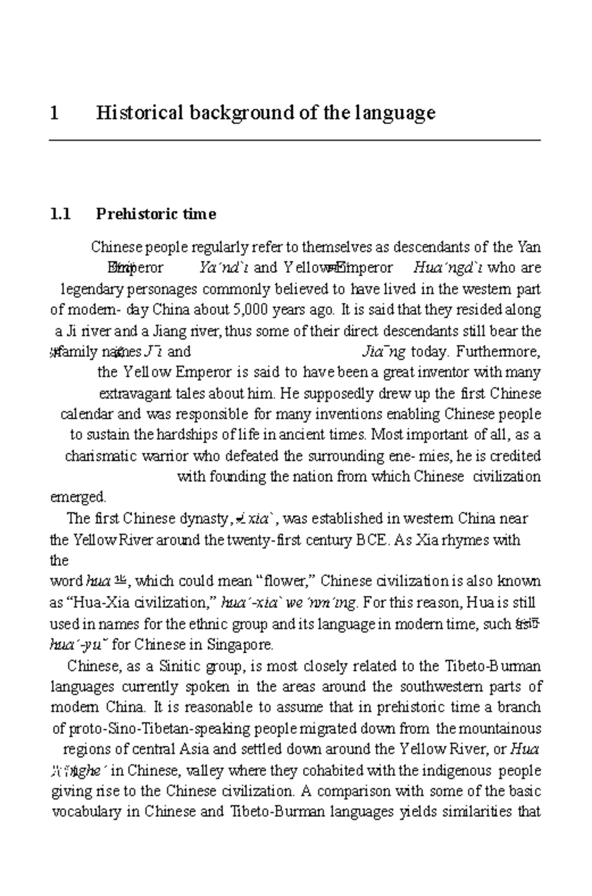 Shao Fen (lettarario cinese) - 1 Historical background of the language ...