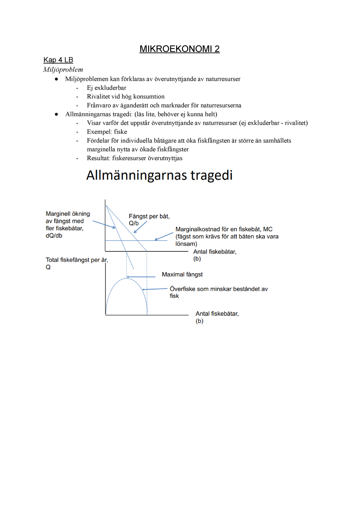 Mikroekonomi 2 - Sammanfattning Föreläsningar - MIKROEKONOMI 2 Kap 4 LB ...