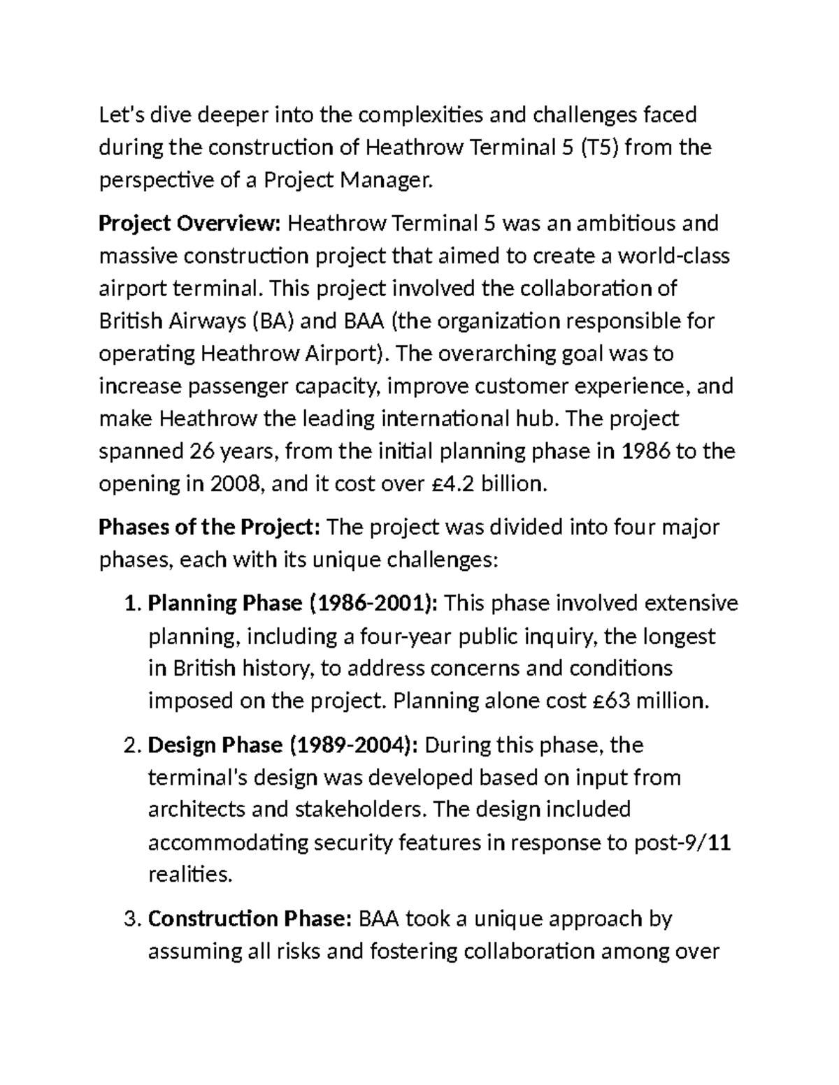 heathrow terminal 5 case study pdf