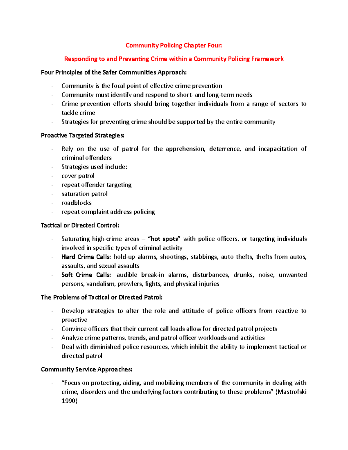 Community Policing Chapter Four - Community Policing Chapter Four ...