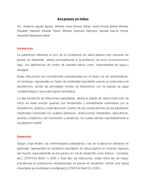 prevalencia de parasitosis intestinal en mexico