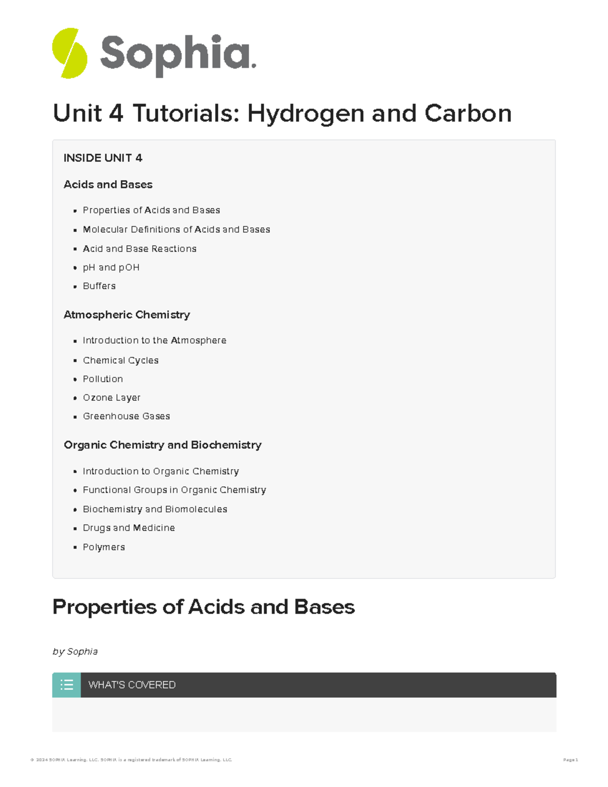 Unit 4 tutorials hydrogen and carbon - Unit 4 Tutorials: Hydrogen and ...