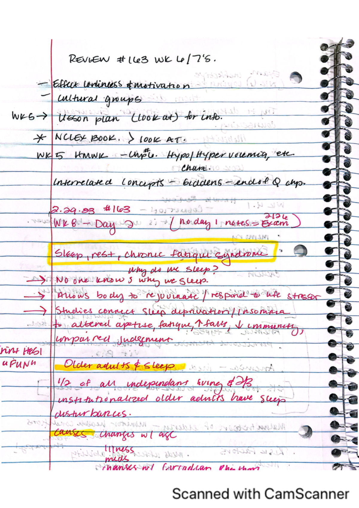 week 3 lecture notes - NUR 163 - Studocu