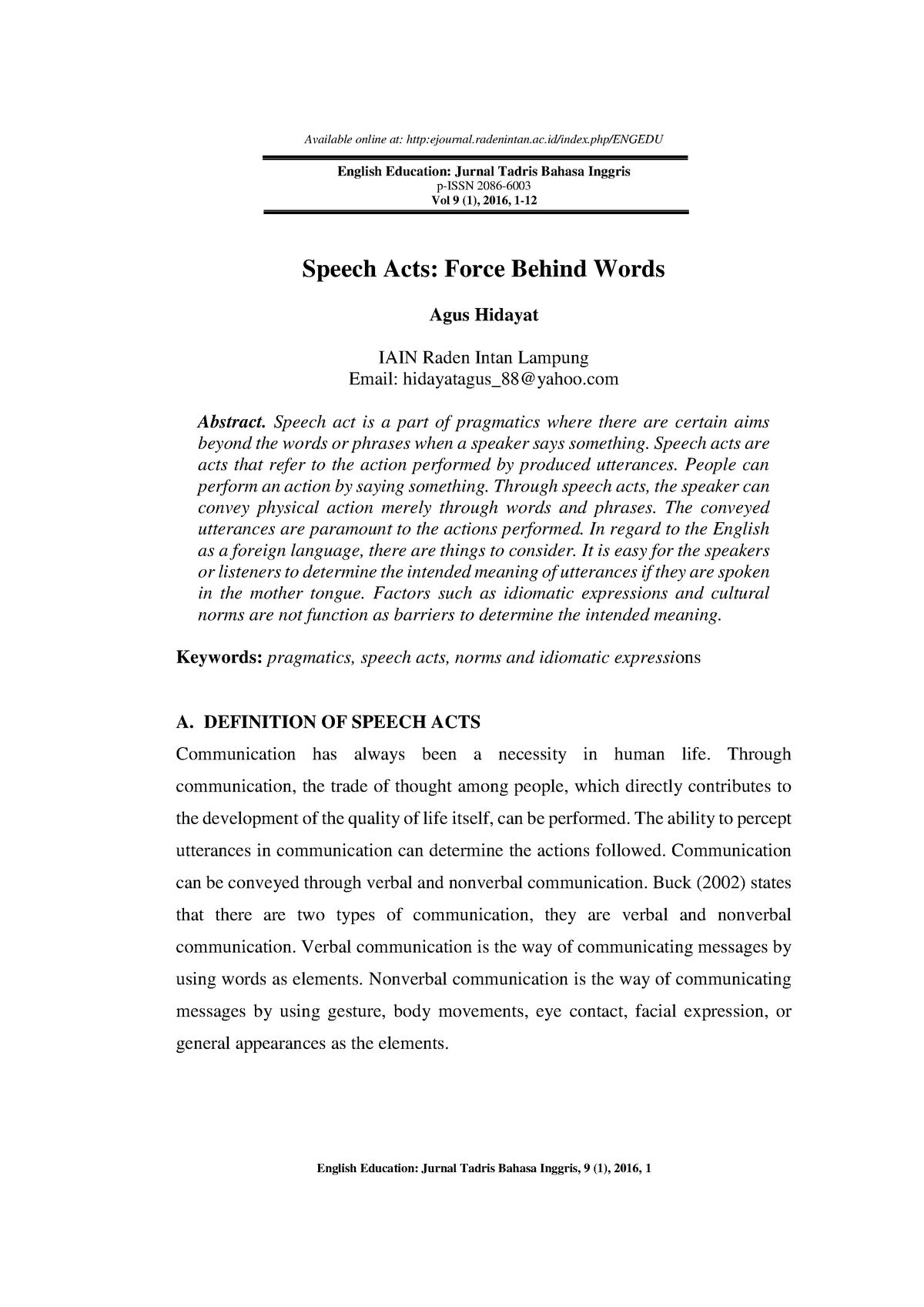 60843 EN speech acts force behind words - Available online at: - Studocu