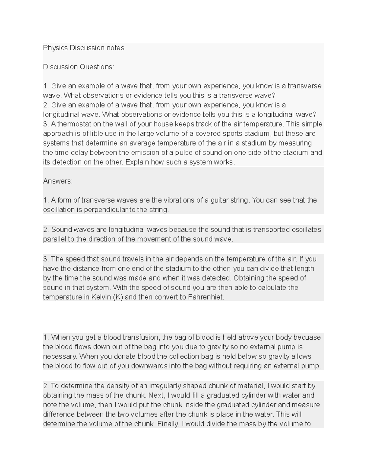 Physics Discussion note1 - Physics Discussion notes Discussion ...