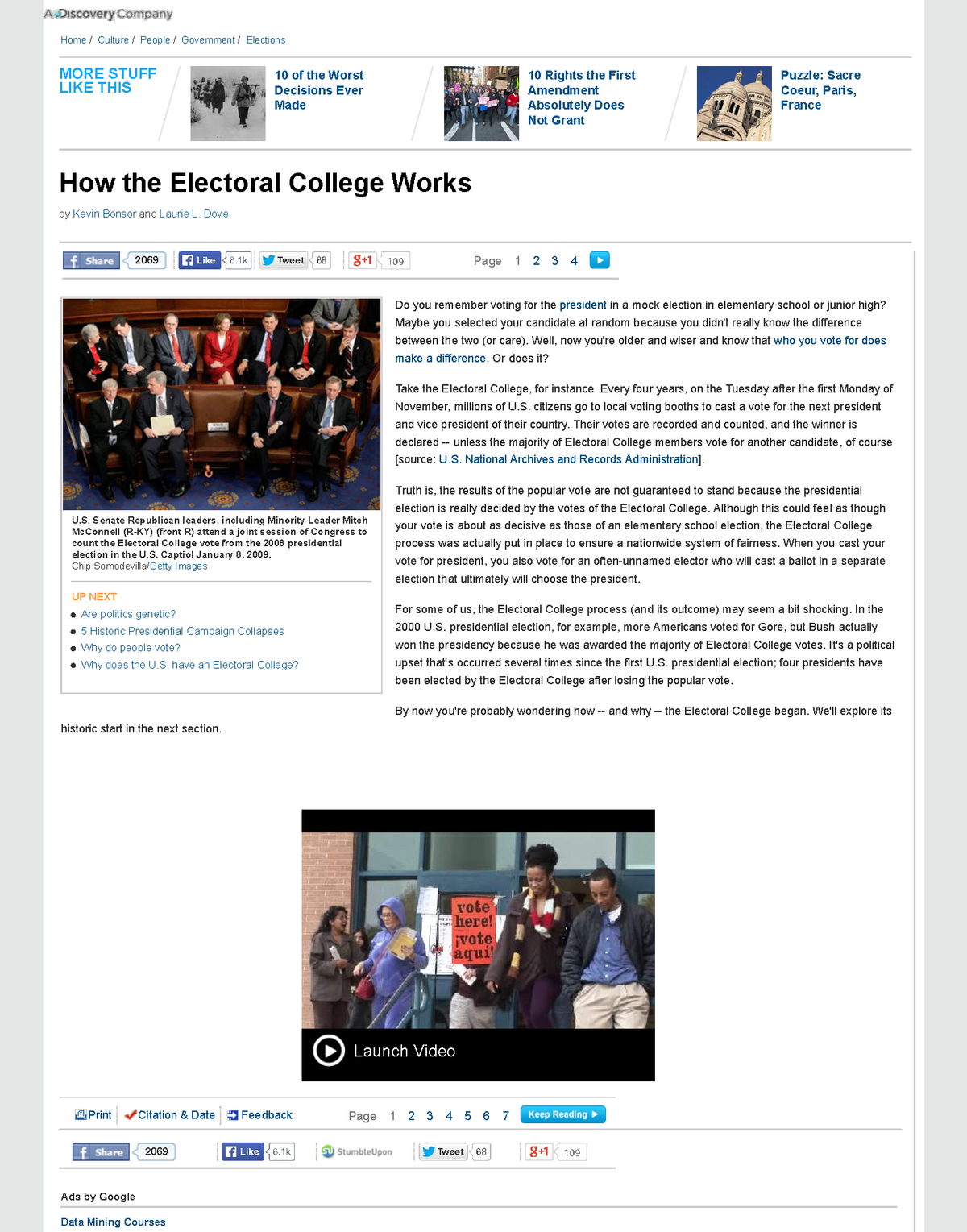 How Stuff Works "How The Electoral College Works" - How The Electoral ...