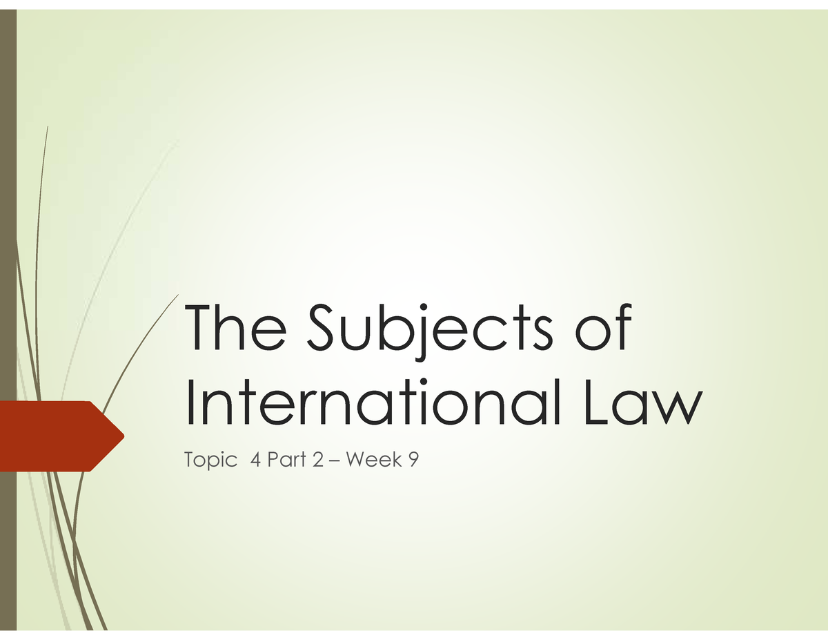 subjects of international law research paper