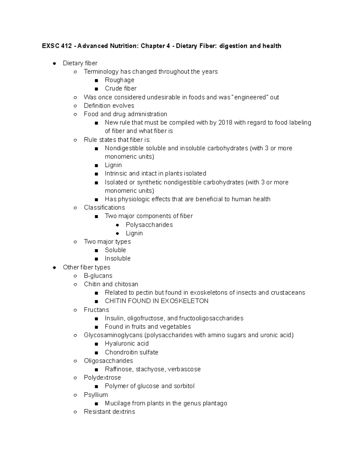 EXSC 412 Chp 4 - chapter 4 notes - EXSC 412 - Advanced Nutrition ...