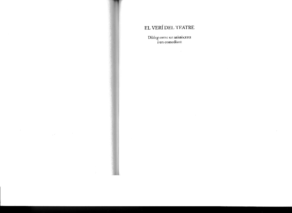 El veri del teatre(1978) Rodolf Sirera Valenciano I Studocu