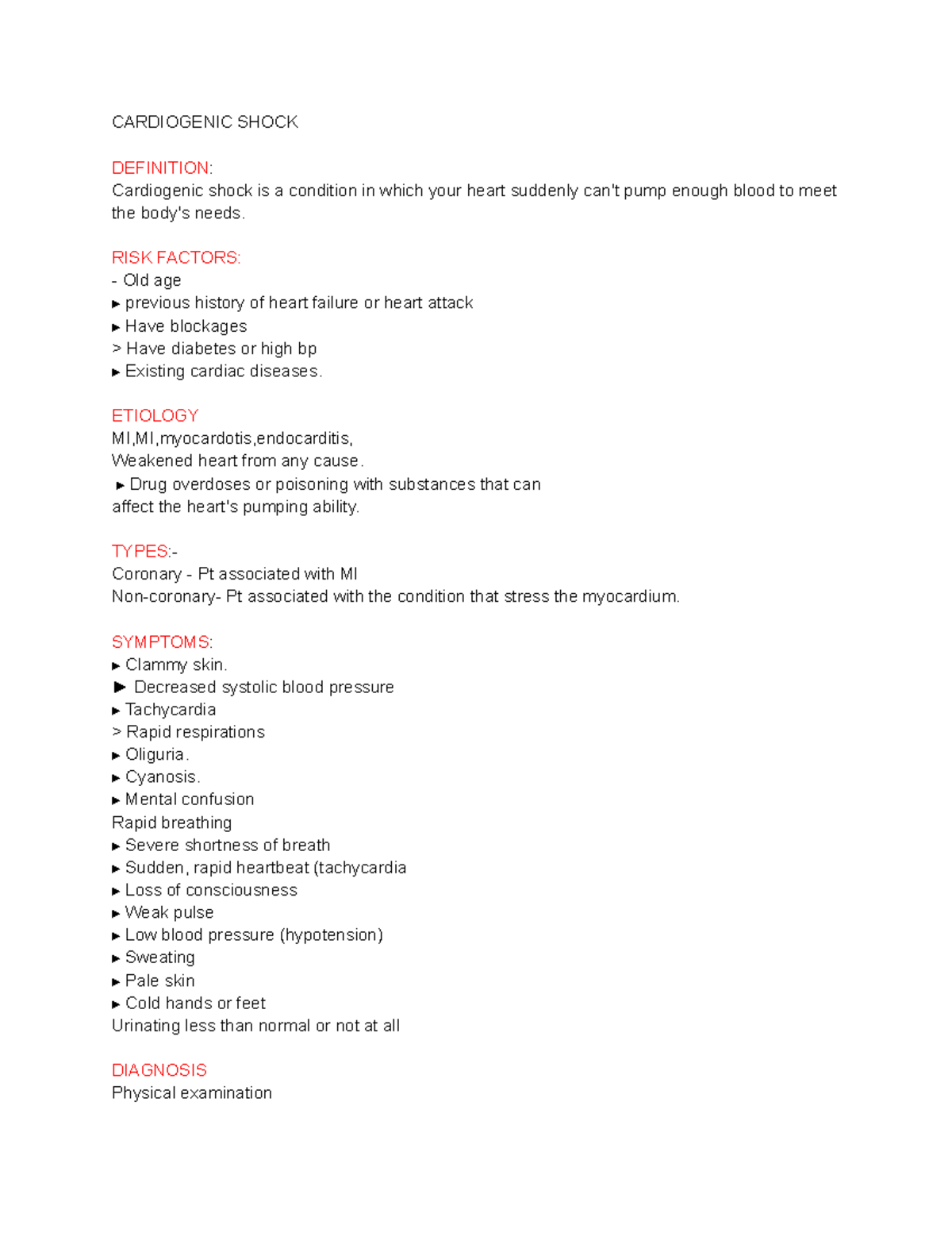 Cardiogenic Shock axis hypertension series CARDIOGENIC SHOCK