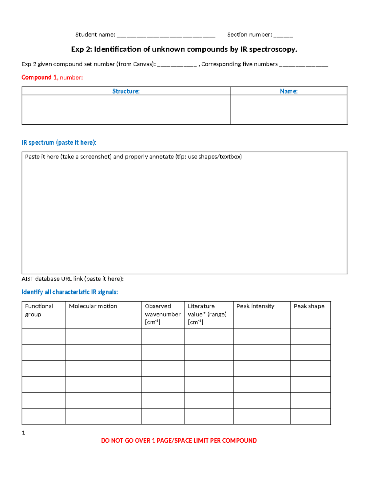 IR assignment template - Student name ...