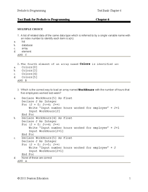 Drake 5e Test Bank Ch01 - Test Bank for Prelude to Programming Chapter ...