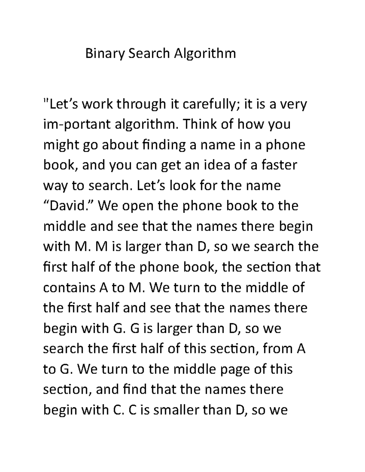 DS26 - DS Notes - Binary Search Algorithm "Let’s work through it ...