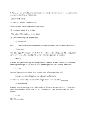 The Entrepreneurial Mind - WEEK 5 Entrepreneurial Mind MODULE 1 ...